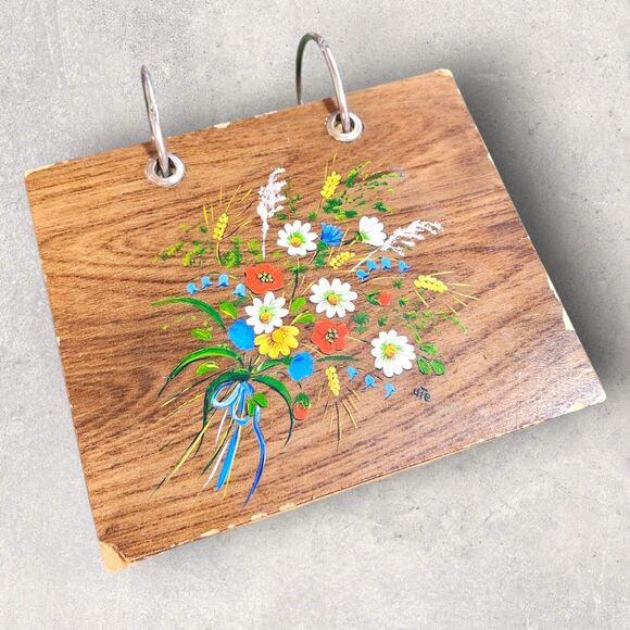 Vintage German-American Ladies San Diego Community Cookbook Wood Cover 1970s MCM - Picture 8 of 11